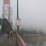 Hawthorne bridge fog