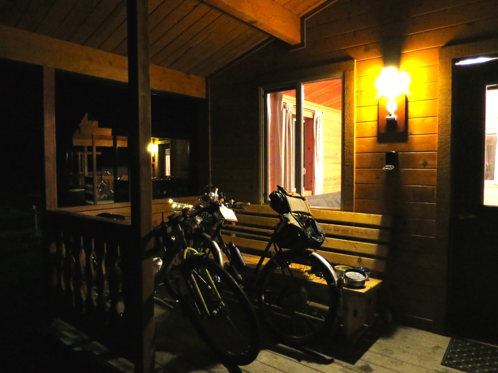 mountaindale cabins nighttime