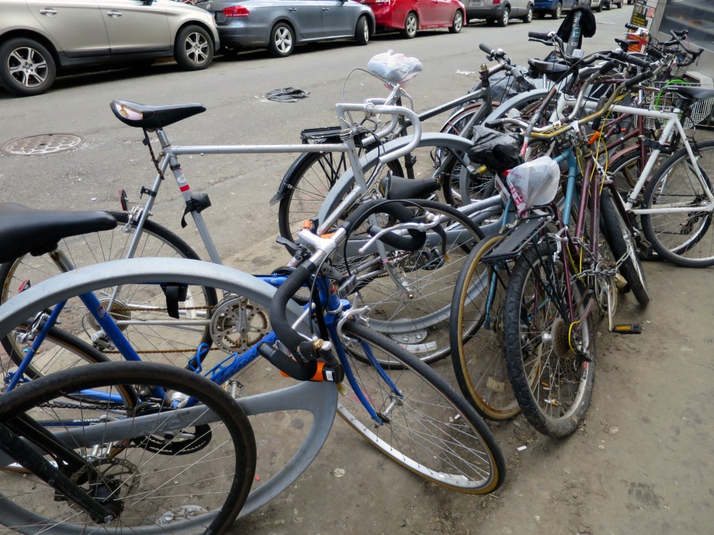 bike parking pile